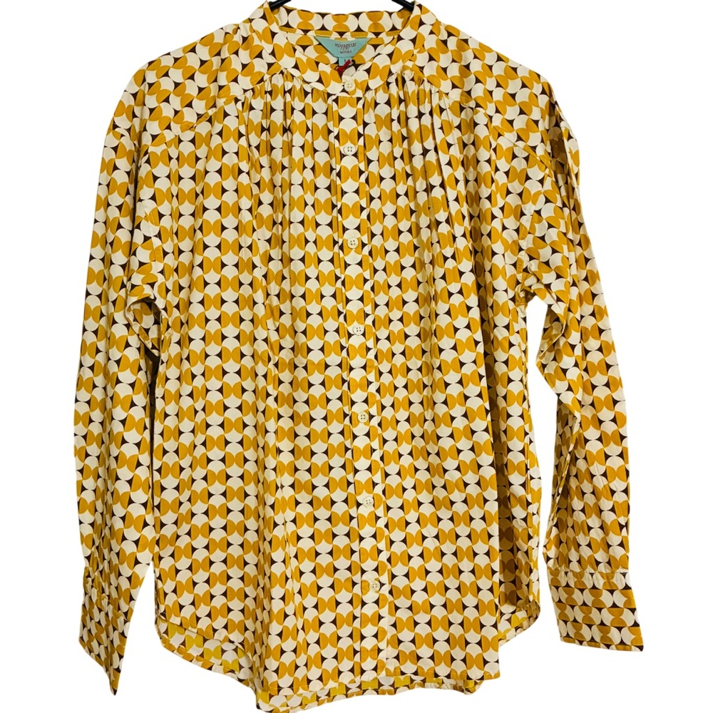 Voyageur By Mersea Aphrodite Button Up Top Women SZ Small Boho Style Cotton NWT